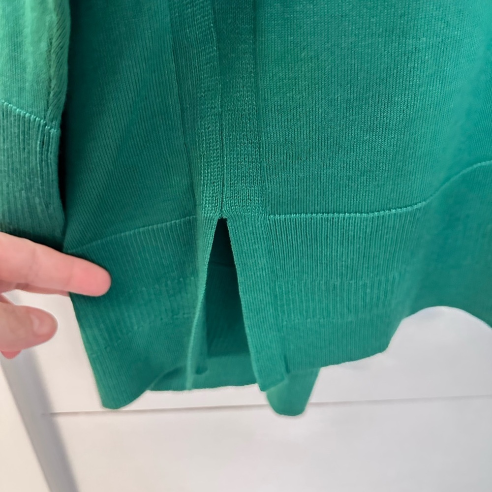 89th & MADISON L open midi length beautiful soft cozy green cardigan classic - Picture 12 of 14